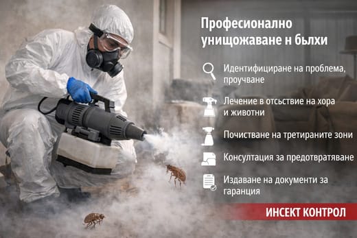 професионално унищожаване на бълхи